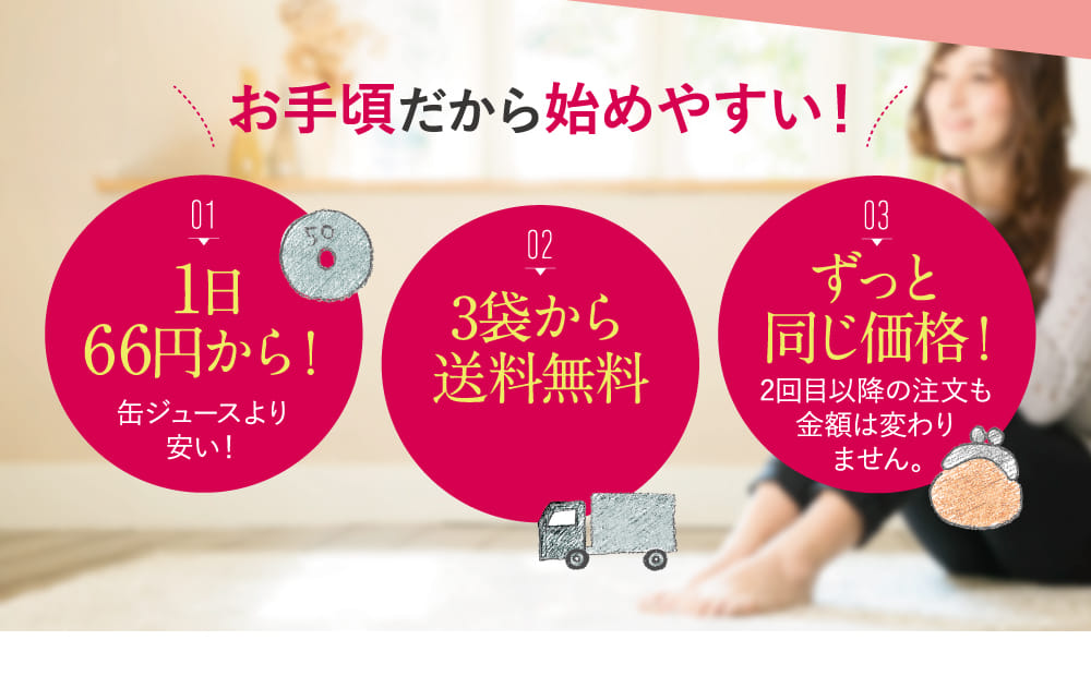 Point3 お手頃だから始めやすい!
