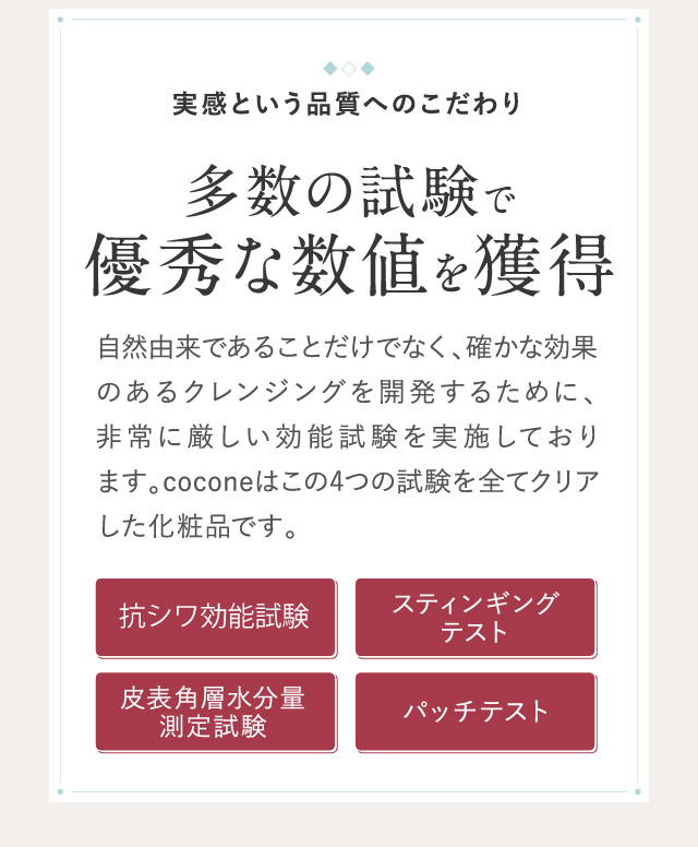 多数の試験で優秀な数値を獲得