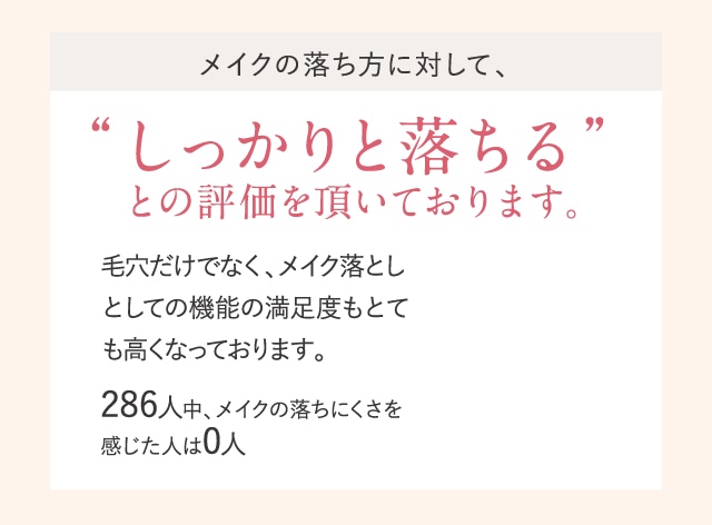 “しっかりと落ちる”との評価を頂いております。