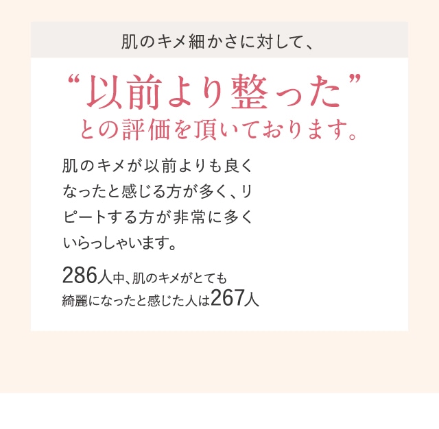 “以前より整った”との評価を頂いております。