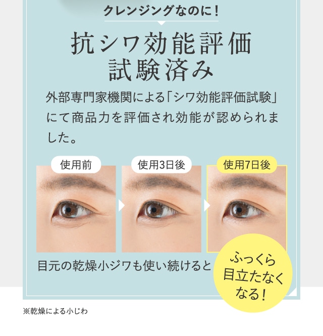 抗シワ効能評価試験済み