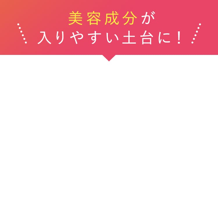 美容成分が入りやすい土台に！