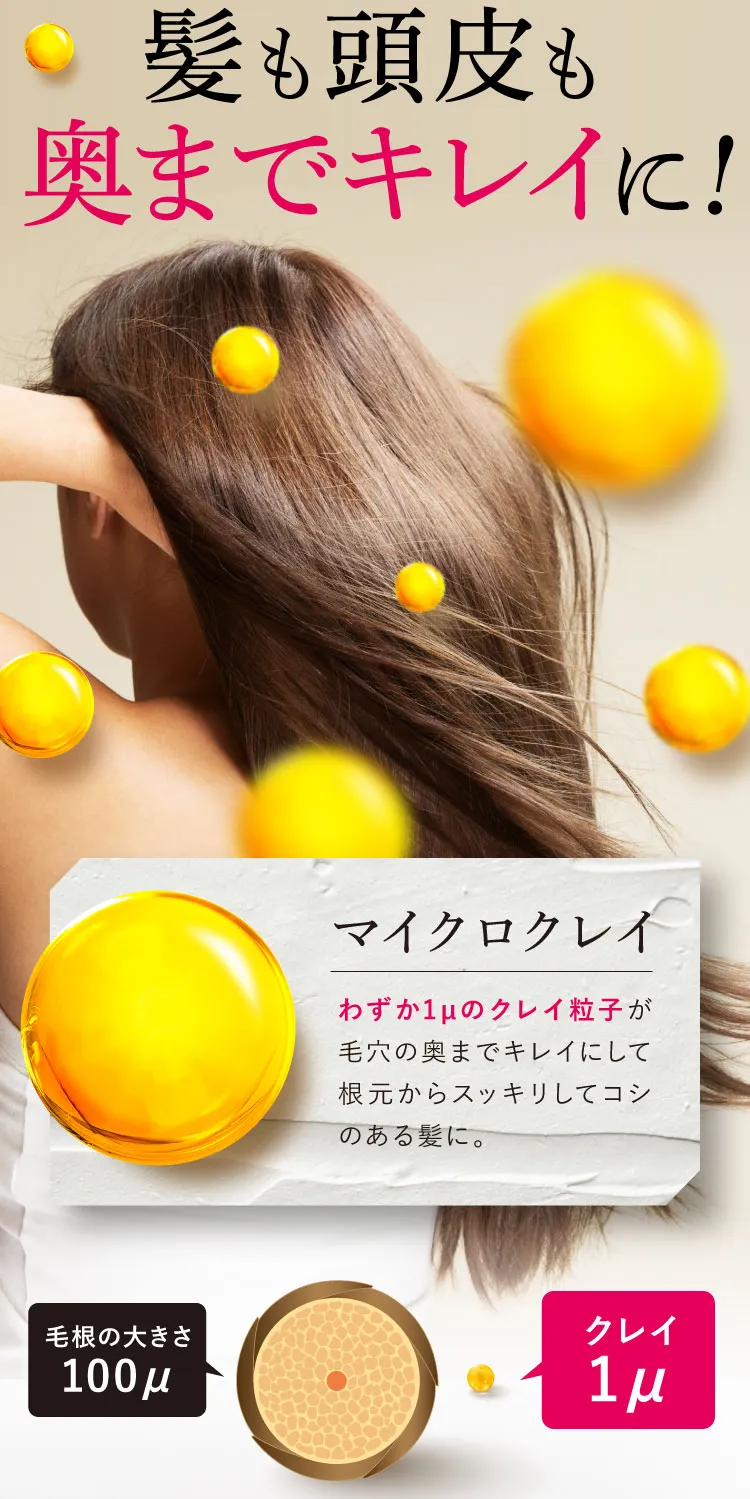髪も頭皮も置くまできれいに