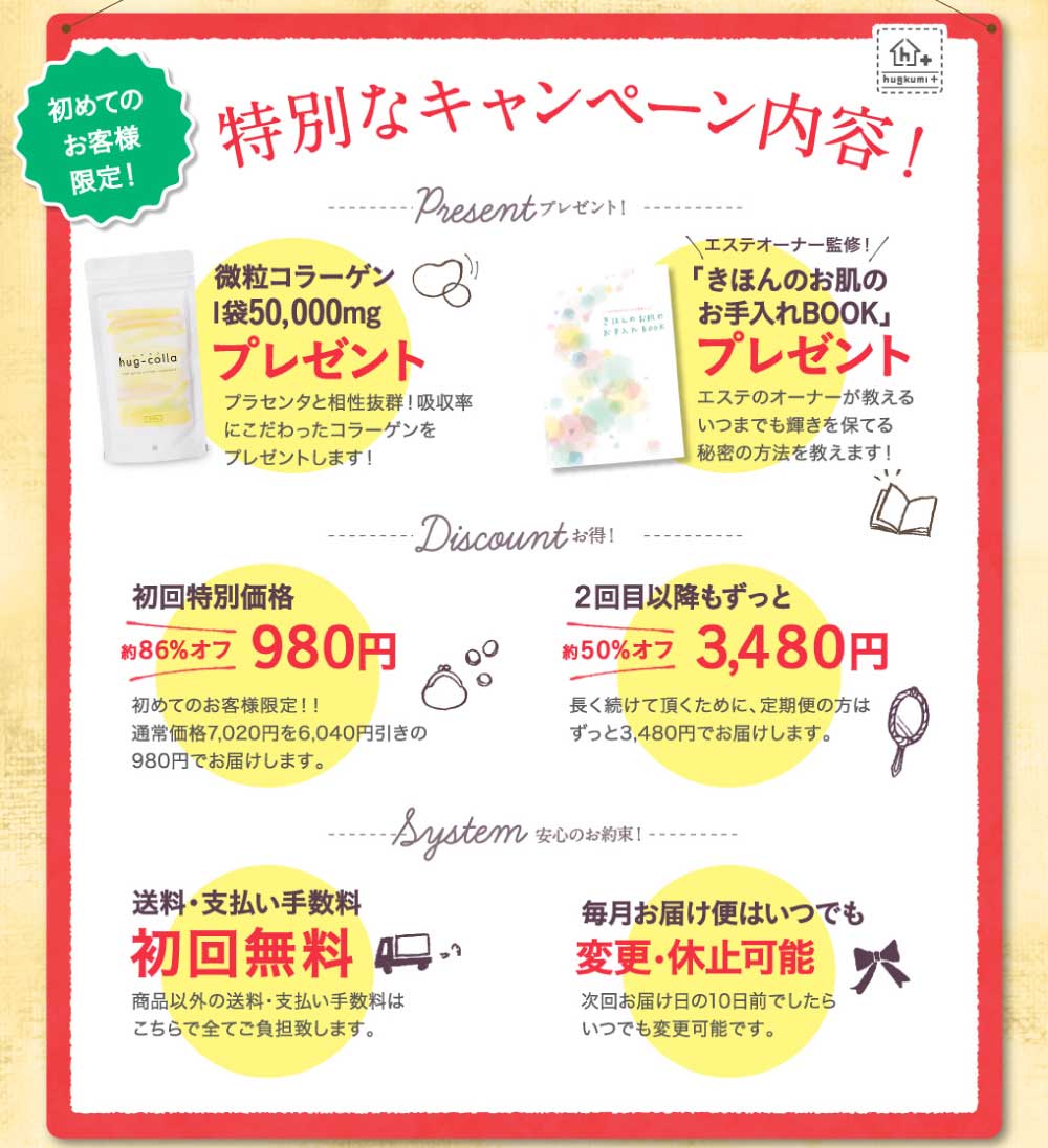 特別なキャンペーン内容